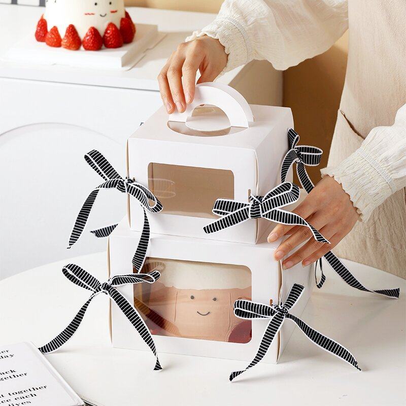 新款4寸6寸生日蛋糕包装盒网红创意手提开窗甜品盒生日蛋糕打包盒,节庆用品/礼品,蛋糕/烘焙装饰用品,淘宝优惠券,粉丝福利购,淘宝优惠卷