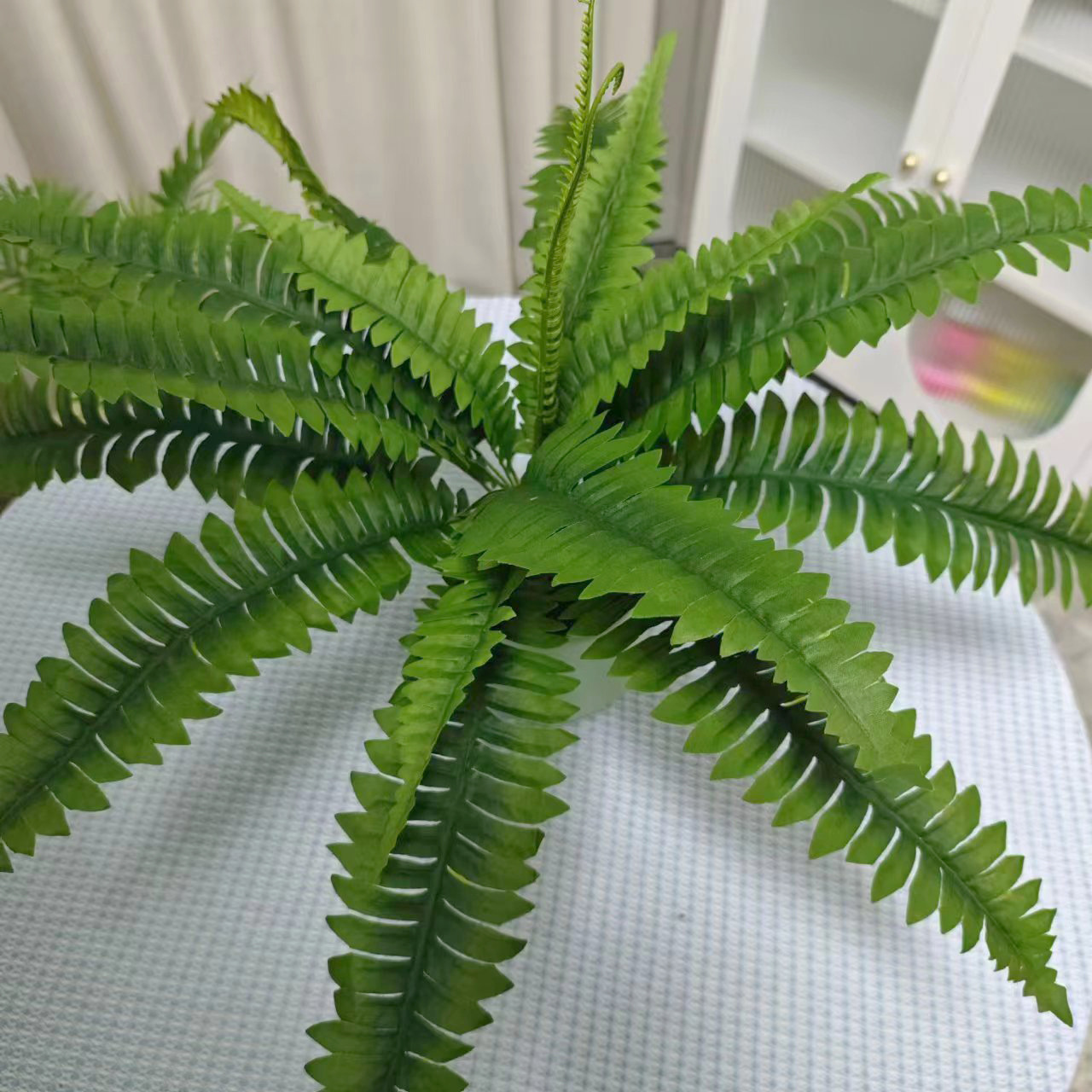 仿真蕨类植物大波斯草仿生态感波草蕨类植物墙装饰把束人造塑料草