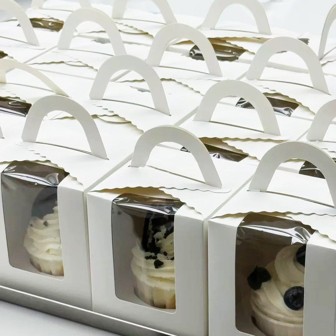 纸杯蛋糕包装盒1粒马芬杯开窗手提盒春游甜品打包盒下午茶蛋糕盒,节庆用品/礼品,蛋糕/烘焙装饰用品,淘宝优惠券,粉丝福利购,淘宝优惠卷