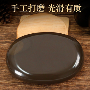 泗滨玄黄砭石能量石加热推拿按摩托玛琳能量石spa热石刮痧热敷石