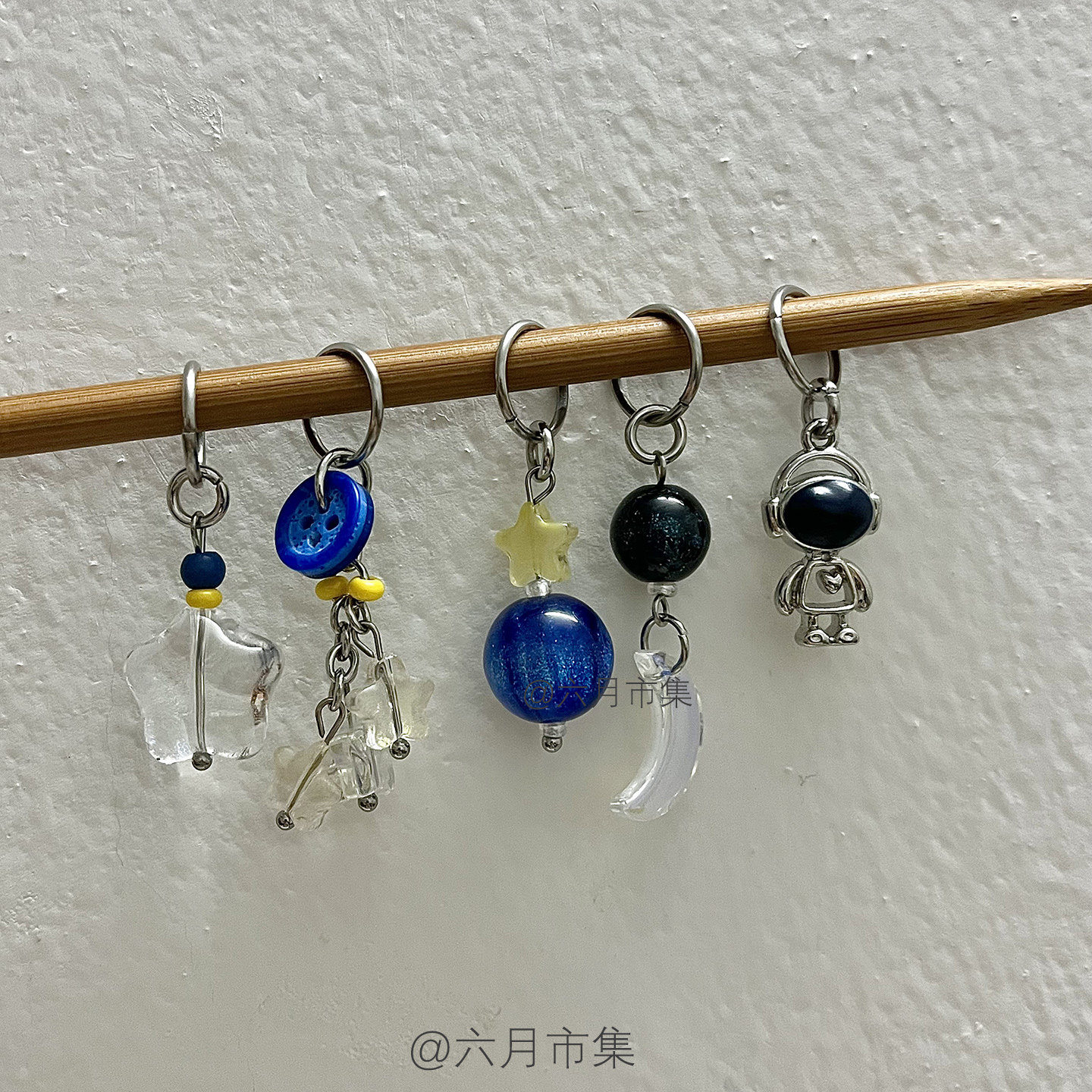 宇宙风宇航员星空编织记号扣小众DIY钩针棒针毛线编织针目标记扣