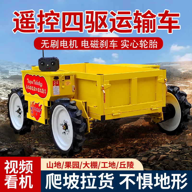 全地形四驱运输车山地运输果园农用爬山虎电动遥控搬运车