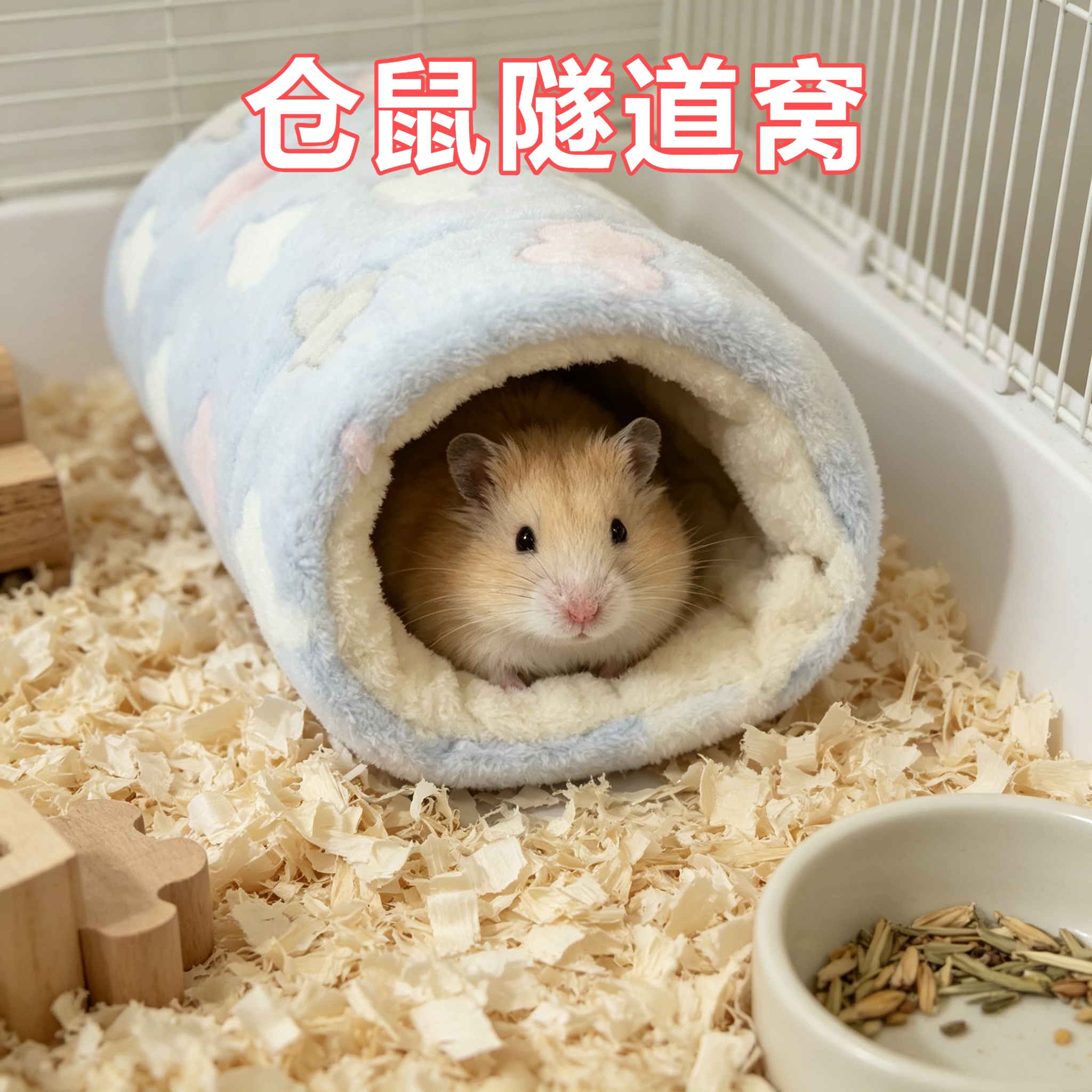 仓鼠专用棉窝小宠隧道花枝鼠吊床通道蜜袋鼯荷兰猪豚鼠毛绒睡袋