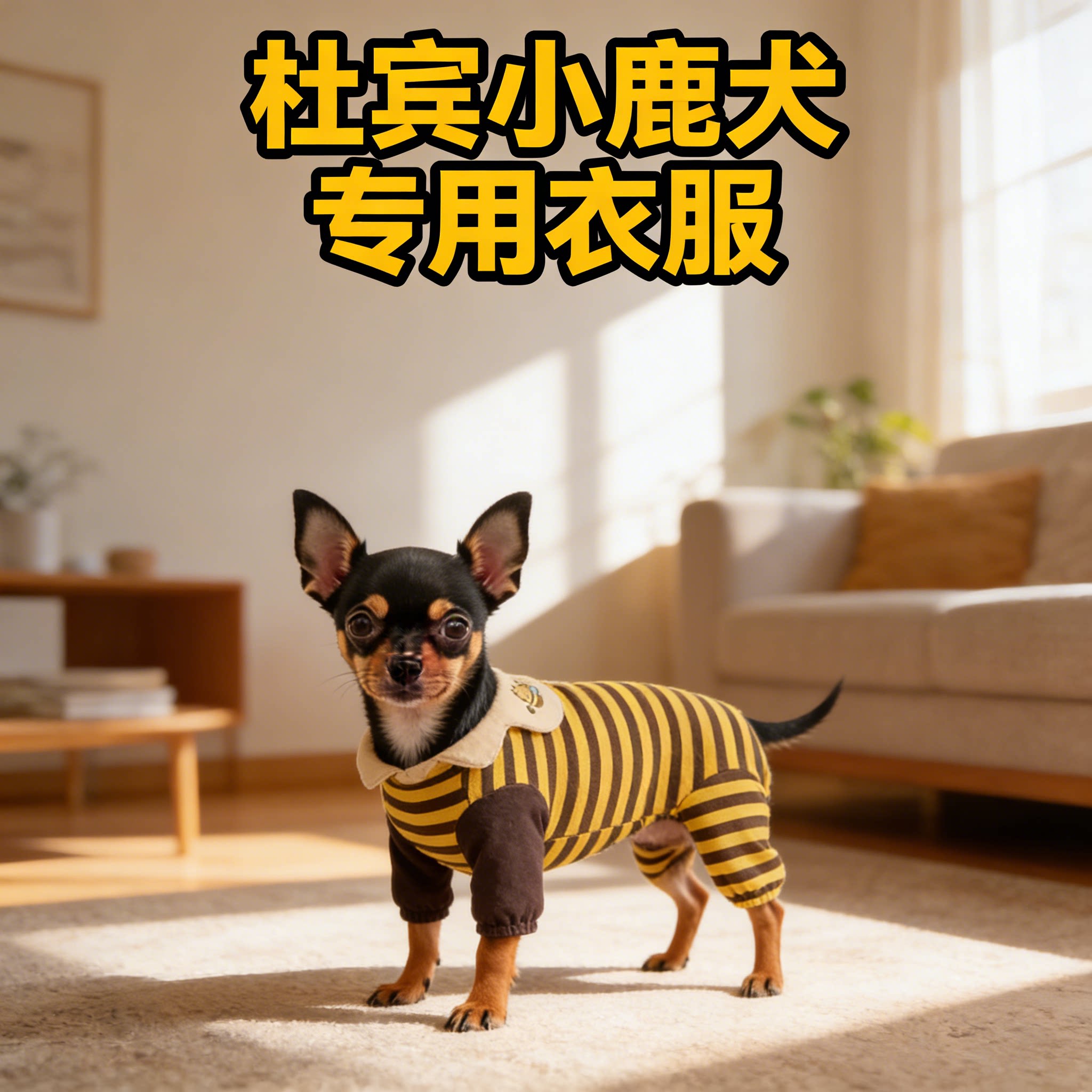 迷你杜宾小鹿犬吉娃娃专用四脚衣服超小体小型幼犬护肚秋冬季天