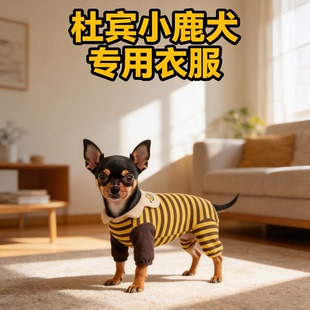 迷你杜宾小鹿犬吉娃娃专用四脚衣服超小体小型幼犬护肚秋冬季天