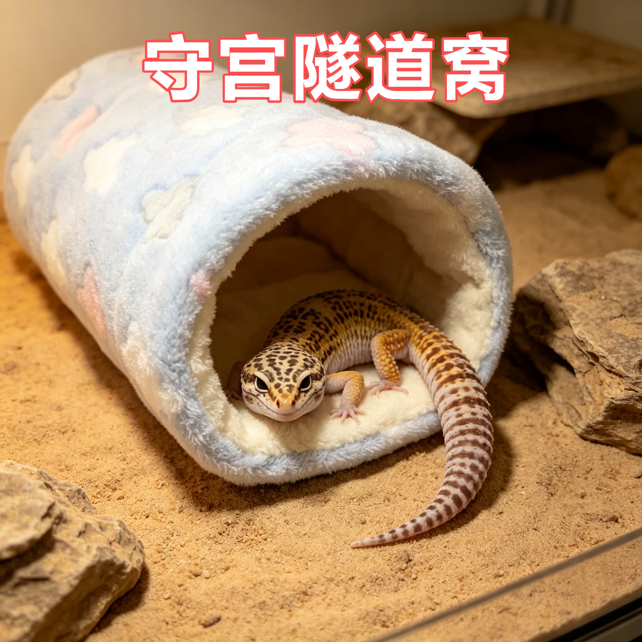 守宫专用棉窝小宠隧道花枝鼠吊床通道蜜袋鼯荷兰猪豚鼠毛绒睡袋
