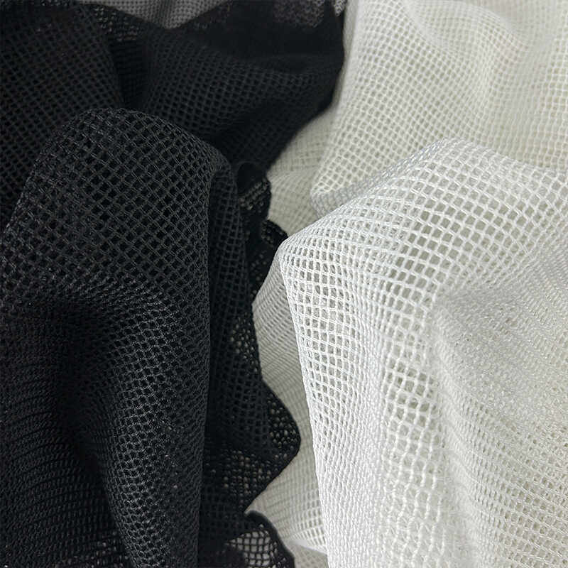立体经编挺阔网眼布渔网纱布料 透视网服装diy创意婚纱设计师面料