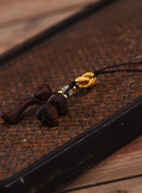 A034降真香事事如意柿柿如意挂件钥匙扣古风中国风