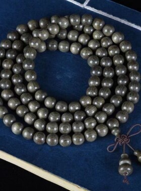 金丝楠木阴沉木乌木老料108颗手链流行时尚男女情侣佛珠紫檀手串