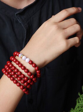 花蕊夫人中药合香珠多圈手串玫瑰花草本泥珠古法手链冷凝手持念珠