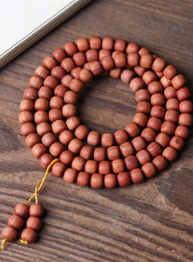 红桧木手串108颗手链香柏木男女情侣手链饰品红豆杉手串佛珠念珠