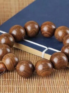 金丝檀木佛珠手串男女款手链紫檀金丝楠木黄花梨沉香木阴沉木手串