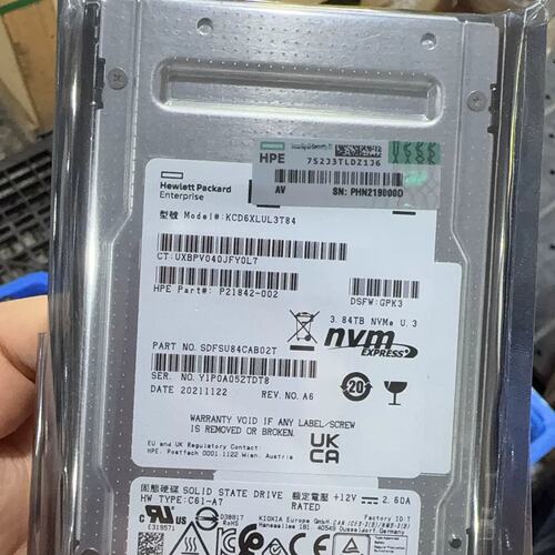 议价HP 3.84T SSD P21842-002铠侠盘体 成可维修