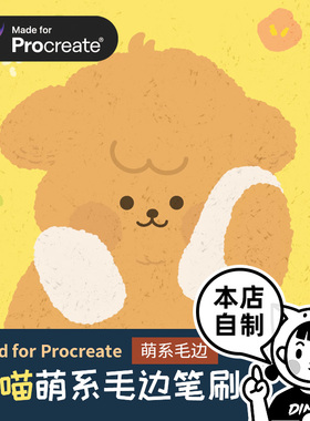 Procreate笔刷 萌系毛躁边缘ipad绘画零基础教程 丁一喵dymiao