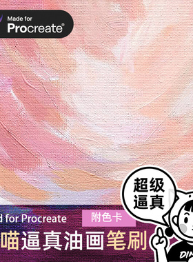 Procreate笔刷色卡 仿真逼真油画调色水粉质感iPad绘画 丁一喵