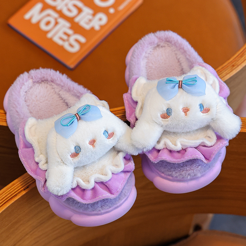 秋冬季新款儿童棉拖鞋男女童室内可爱卡通女童拖鞋婴幼儿宝宝棉拖