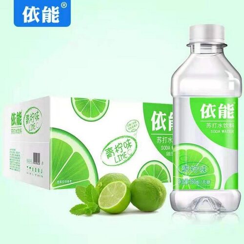 依能苏打水饮品青柠味无糖汽弱