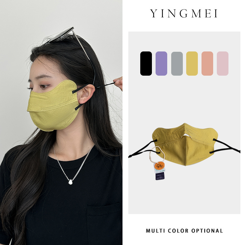 盈妹冰麻雪纺日系防晒口罩夏季女