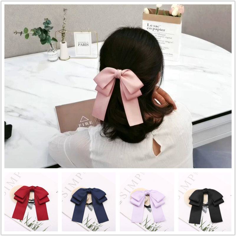 头花饰品韩国发饰布艺发夹个性网红ol发绳日韩马尾蝴蝶结盘发发夹