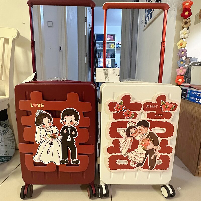 卡通立体结婚喜字贴纸陪