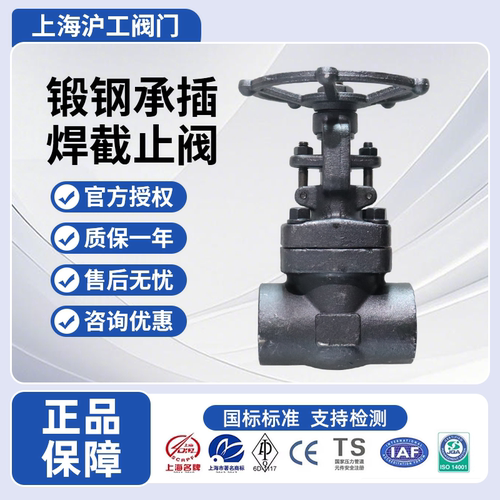 上海沪工J61H-800LBC国标A105锻钢承插焊截止阀高温高压蒸汽阀门