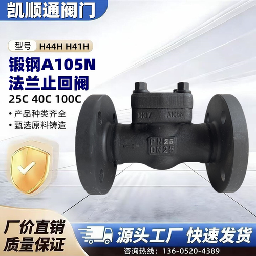 A105N锻钢高压止回阀H41H/H44H-25C/40C/100C蒸汽法兰导热油DN50