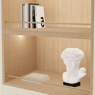 铝合金圆管栏杆木柜体围栏挡杆支撑杆护栏挡边条多功能极简装饰杆