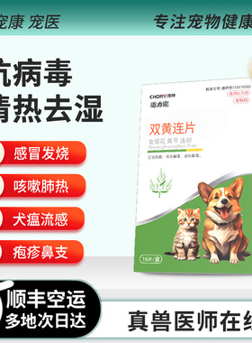 宠物双黄连猫咪狗狗咳嗽发烧感冒药肺炎流鼻涕打喷嚏犬瘟清热解毒