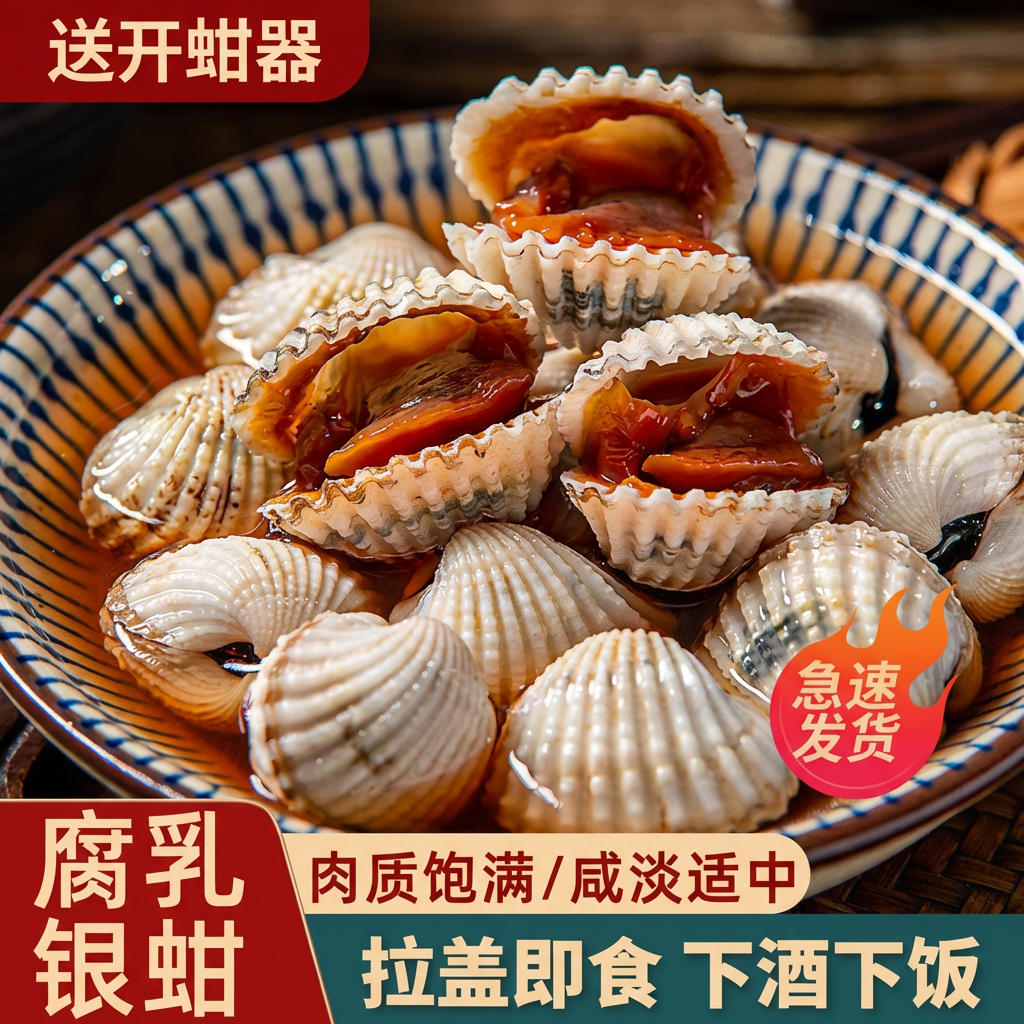 宁波醉银蚶血蛤泥蚶生腌海鲜即食腌制血蚶雪蚶花蛤下饭菜宁波特产