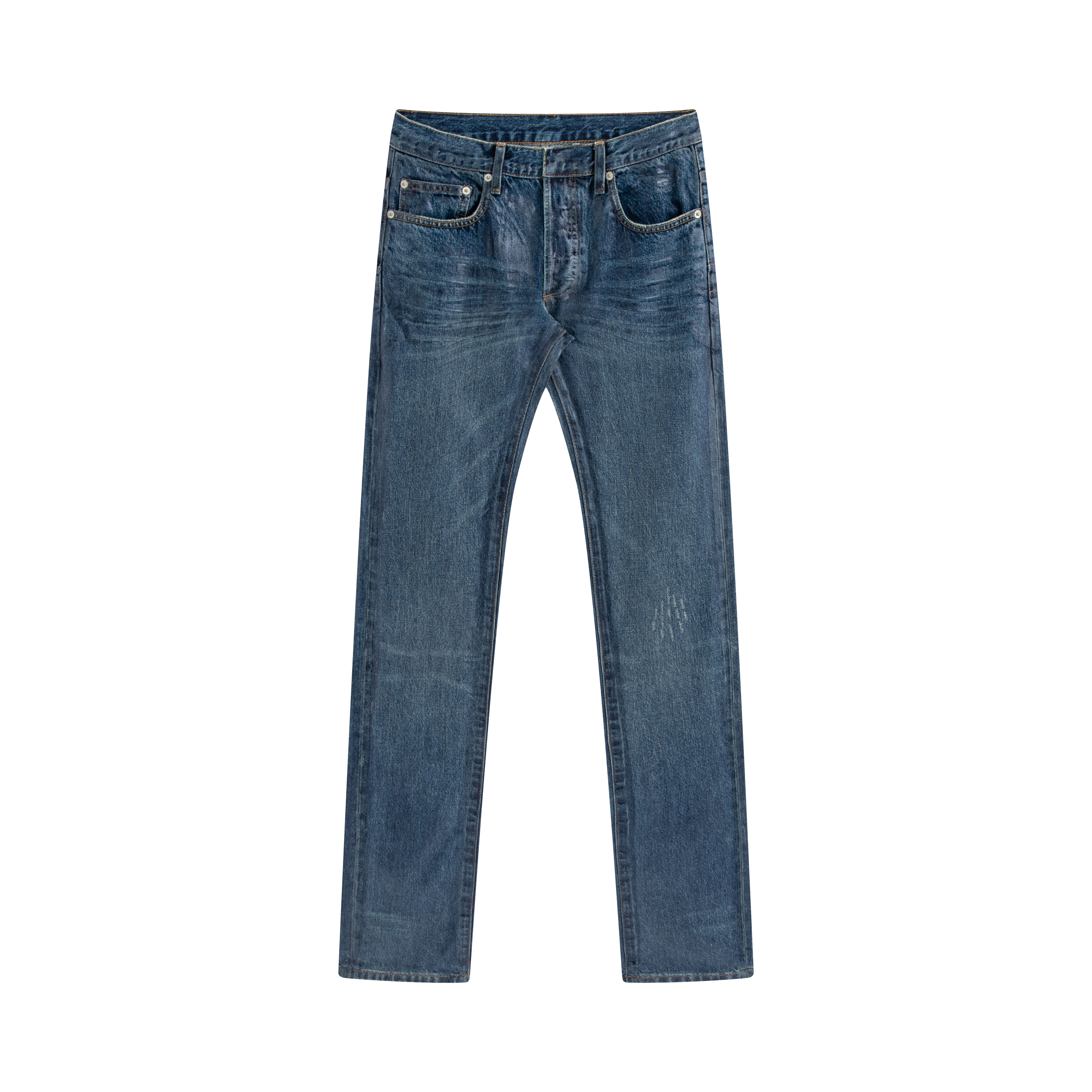 thumbnail for Independent DH03 Ghost Claw Blue Glue Washed Blue Cow Archive Slim Fit Hedi Jeans High Street Long Pants Skinny