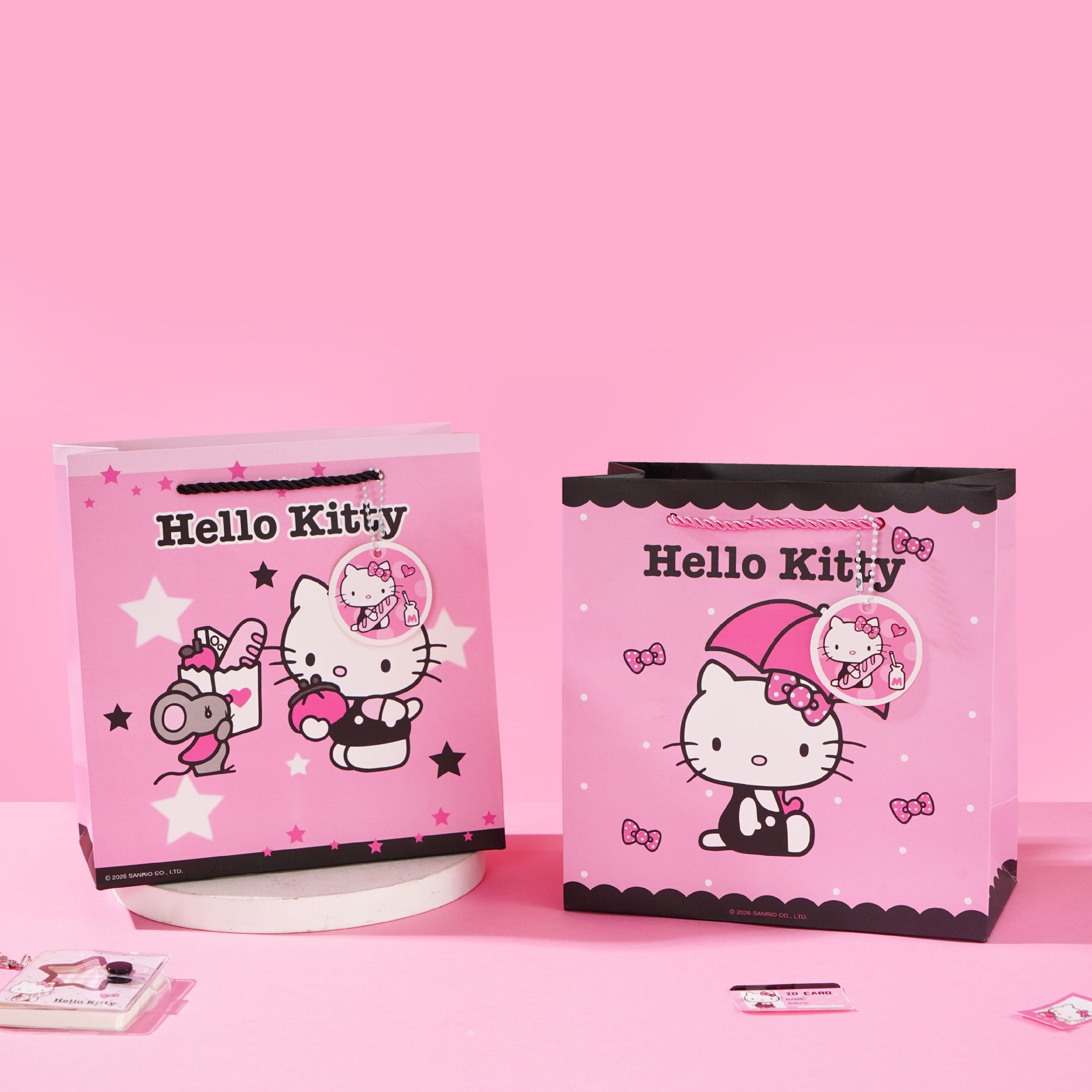 正版悦木x三丽鸥纸袋礼品袋HelloKitty甜心KT猫学生儿童礼物袋子