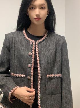 清仓OVV2024秋冬新款女日本进口面料粗花呢夹克外套 GWJFJ34102A