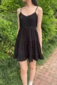 Black Lace Suspender Skirt