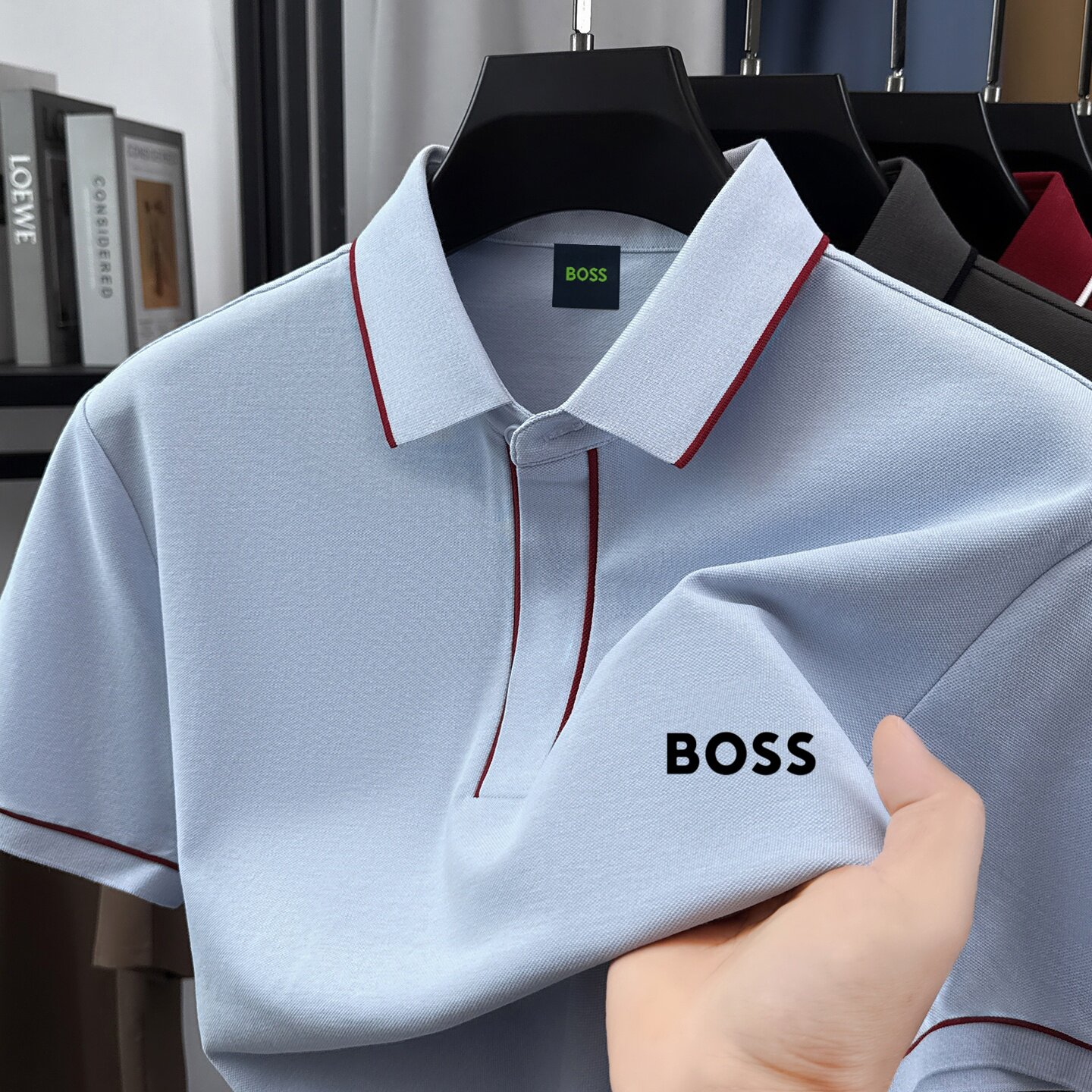 高端名牌男士短袖T恤2026新款重磅纯棉珠地翻领POLO衫夏季高级感