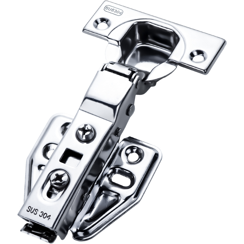 304不锈钢柜门铰链液压缓冲折叠