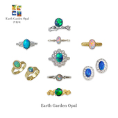 定制澳洲天然黑欧泊欧泊裸石吊坠欧泊戒指锁骨链欧泊耳钉