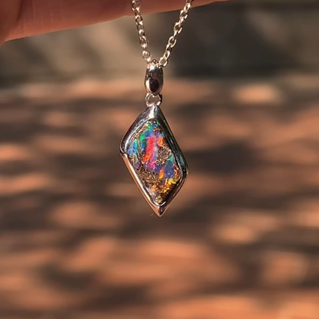 定制费参考|澳洲天然欧泊铁欧泊吊坠项链18k金铂金银定制