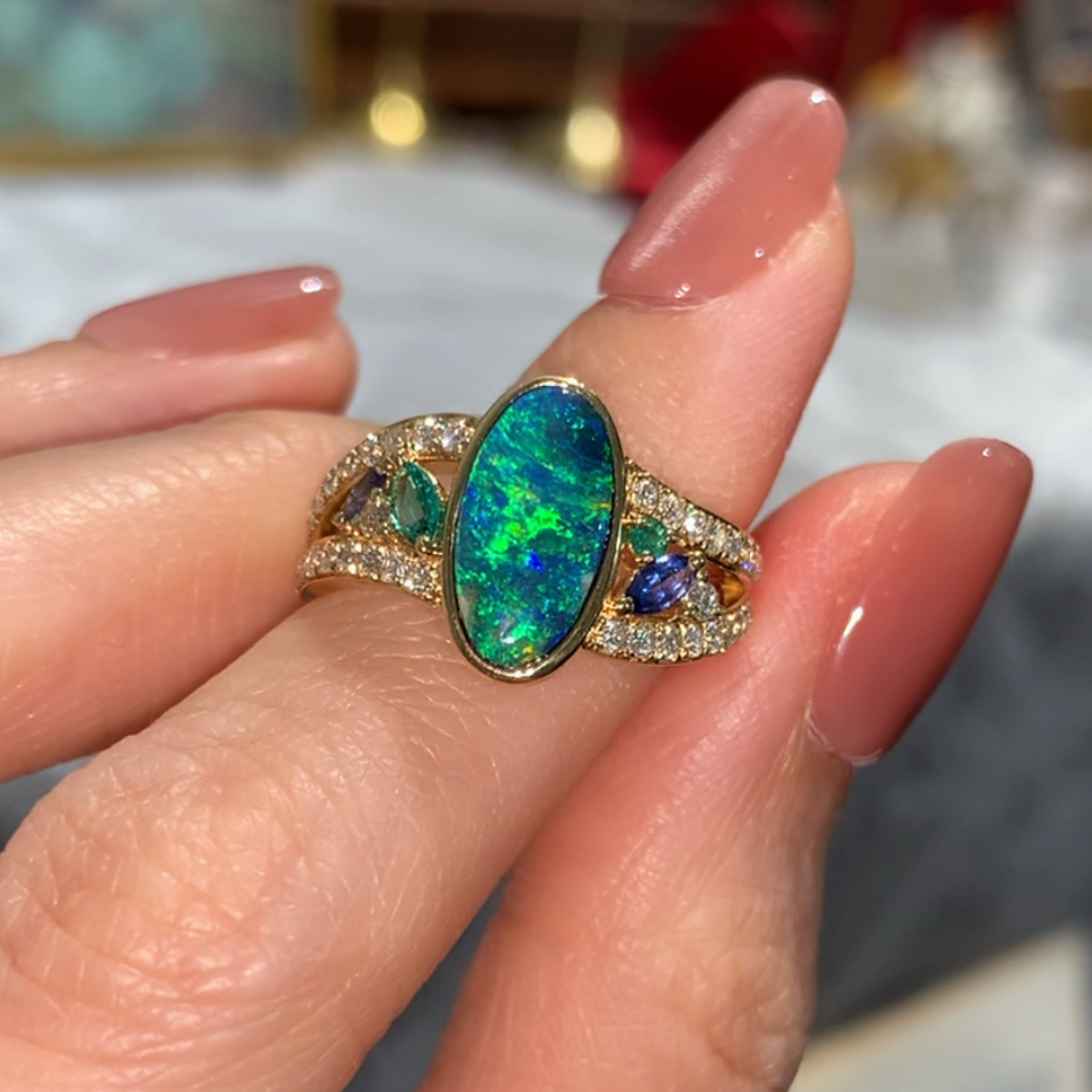 定制费参考(不含石)｜澳洲天然黑欧泊戒指18k古典优雅戒指定制,珠宝/钻石/翡翠,手饰,淘宝优惠券,粉丝福利购,淘宝优惠卷