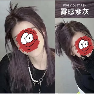 雾感紫灰染发剂膏自己在家染流行色显白学生爆款易上色植物不伤发