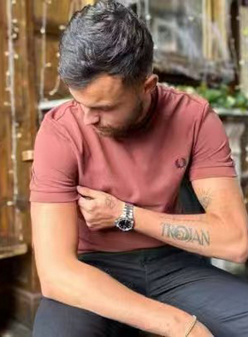 麦穗派瑞M7圆领皮克威士忌男T恤FP麦穗刺绣圆领休闲潮流上衣