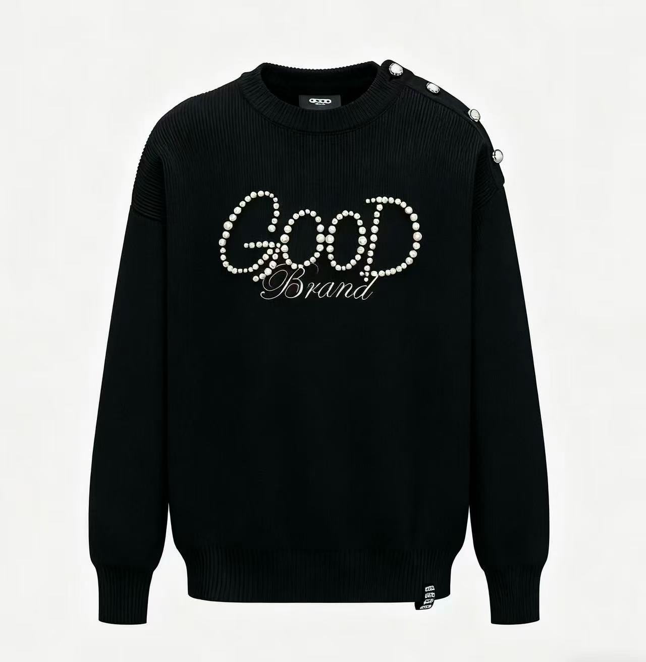 GOODBRAND 新年限定珍珠骑士单肩扣轻奢时尚高级感毛衣 男女同款
