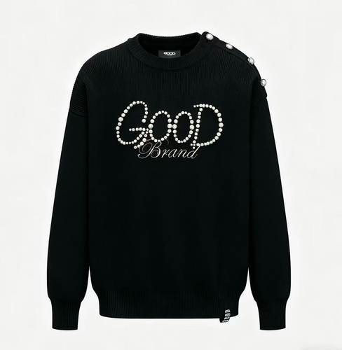 GOODBRAND 新年限定珍珠骑士单肩扣轻奢时尚高级感毛衣 男女同款