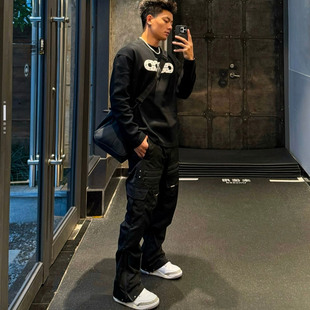 朱志鑫同款 T恤 GOODBRAND 彩钻logo棋盘格纹长袖 男女同款 经典