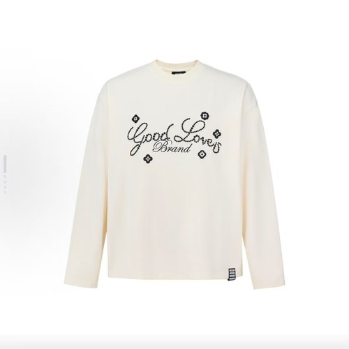 GOODBRAND 2025FW 小花标语轻奢时身舒适休闲百搭T恤 男女同款