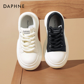 女款 2026新款 春秋芒果头面包鞋 达芙妮厚底小白鞋 百搭增高休闲板鞋