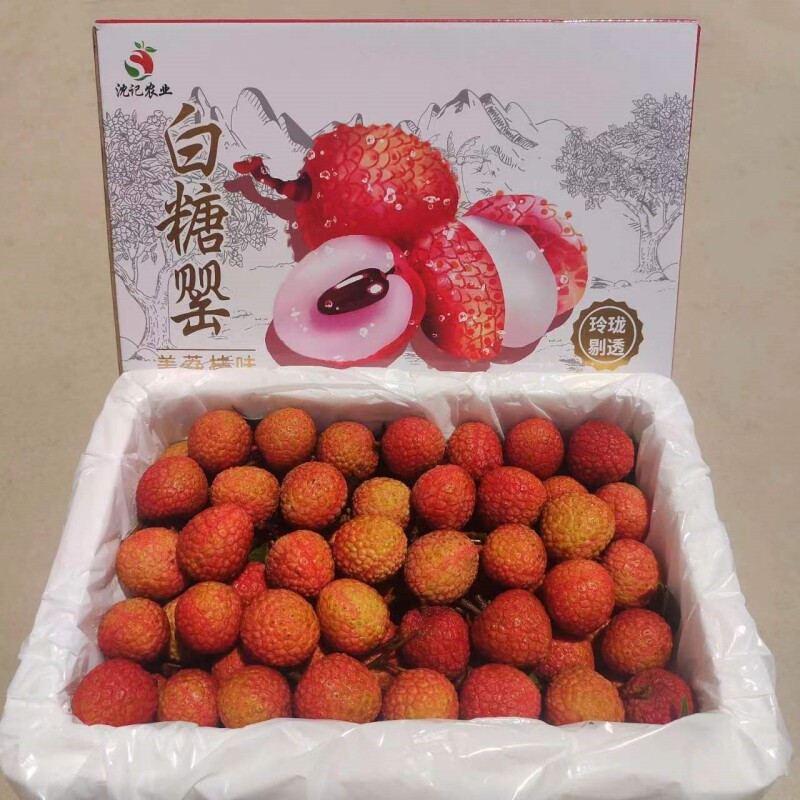 正宗海南白糖罂荔枝原箱礼盒3斤装当季新鲜水果古树荔枝包邮