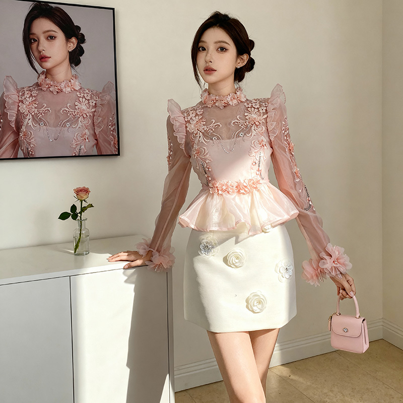 内搭女上衣气质长袖雪纺衫高级感