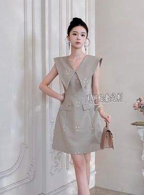 2025夏季新款气质显瘦轻奢时尚小个子连衣裙15449