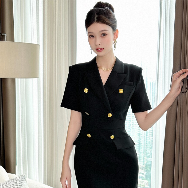 西装连衣裙女2025新款夏名媛气质女神范高端轻奢小个子职业包臀裙