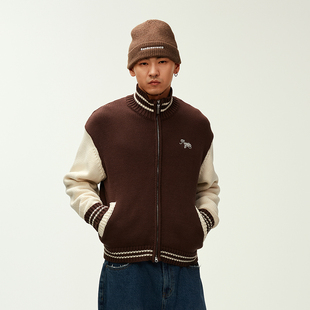 24AW 情侣针织外套复古拉链毛线开衫 Randomevent春季 男女同款